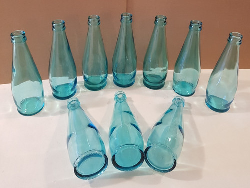 10x blaue glasflaschen - 10x,