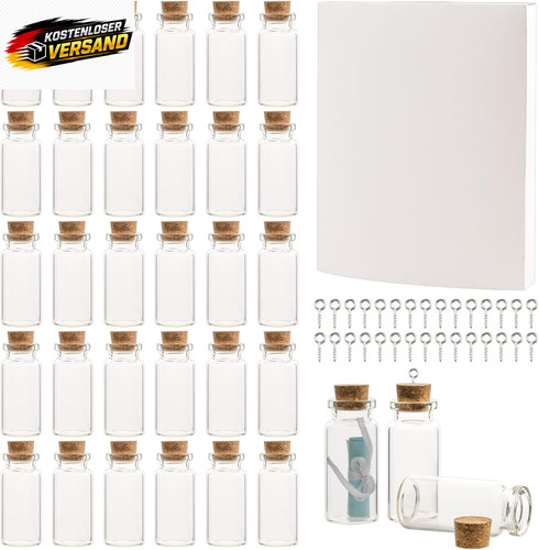 Mini glasflaschen mit - glasflaschen, korken