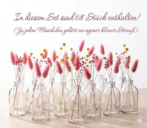 Set mini glas vasen - 68, kleine