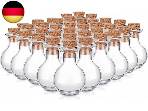 Stück mini glasflaschen - 30,
