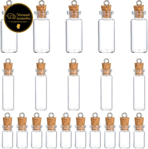 Mini glasflaschen set - glasflaschen, 20