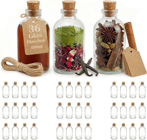 Glasflaschen 100ml mit - 36,