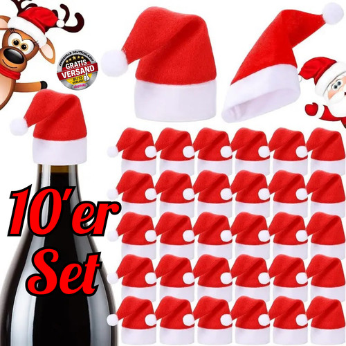 10x mini weihnachtsmütze - mini,