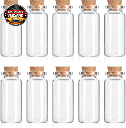 Mini glasflaschen mit korken - mini,